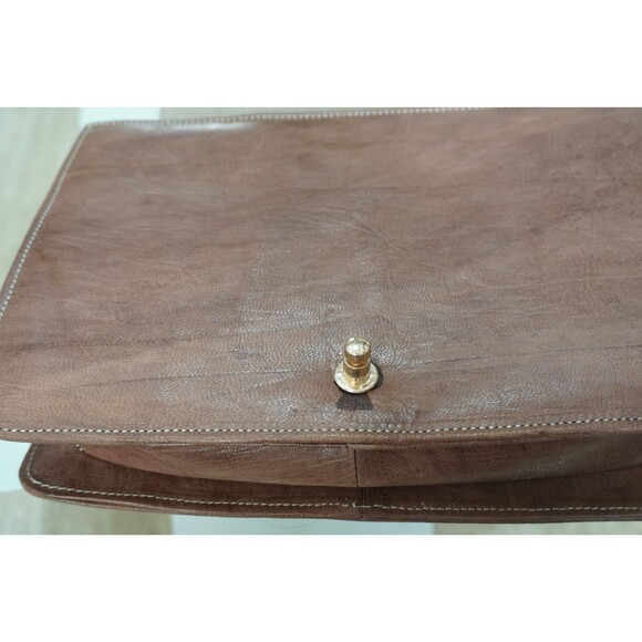 Moroccan Goat Hide Leather Shoulder Bag: Bohemian Purse - Picture 8 of 10